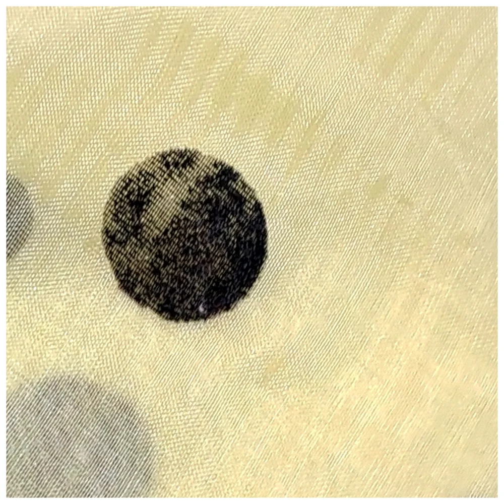 Polka Dot Sheer Scarf - Yellow & Black